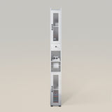 8 Storage Tall Narrow Cabinet Compartments