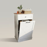 Hideaway Free Standing Recycling Cabinet Single Trash Can