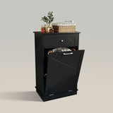 Hideaway Free Standing Recycling Cabinet Single Trash Can