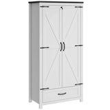 Farmhouse Kitchen Storage Tall Kitchen Pantry Cabinet with Door