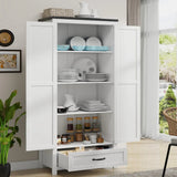 Farmhouse Kitchen Storage Tall Kitchen Pantry Cabinet with Door