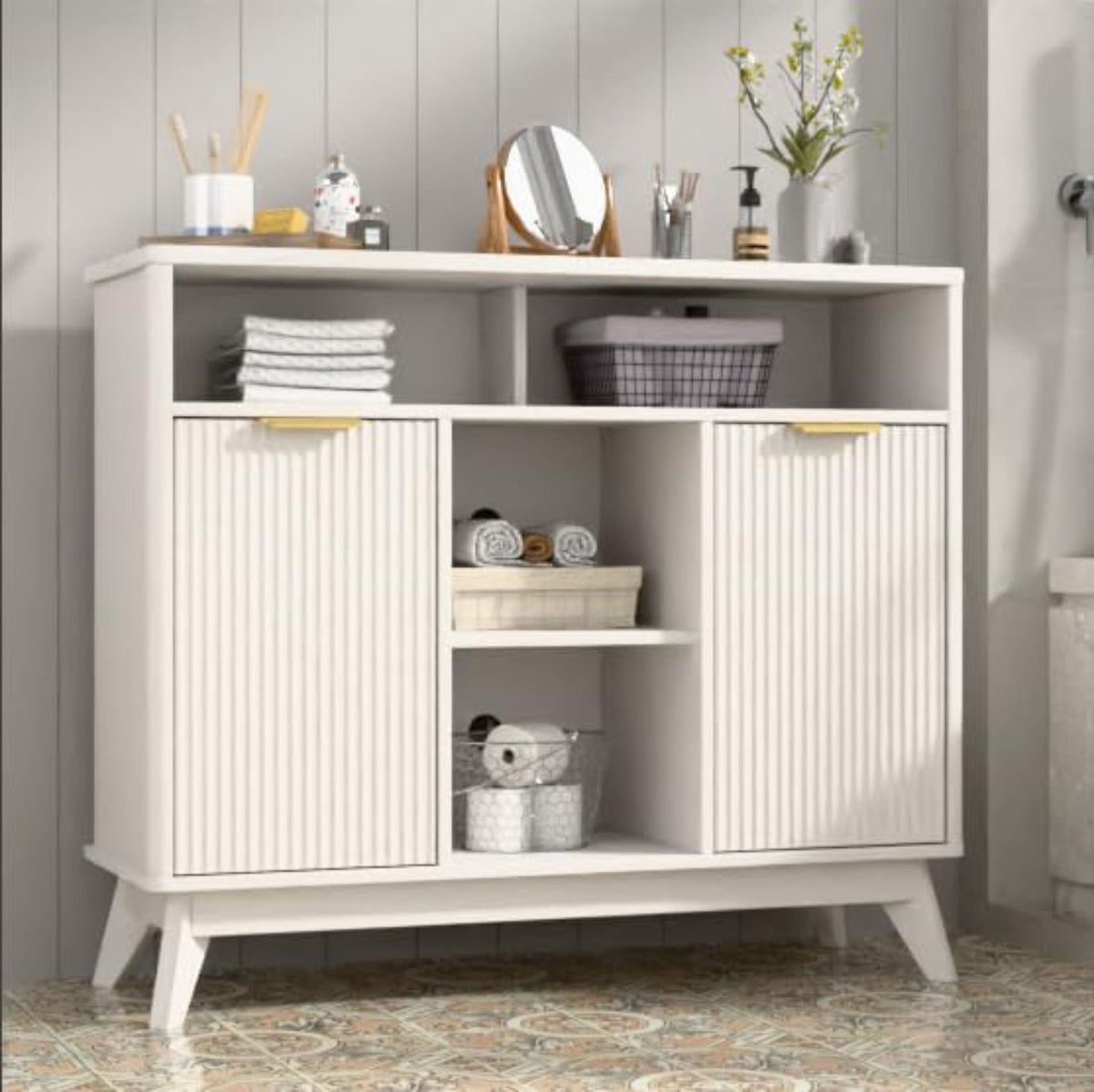 Storage Cabinet Sideboard Buffet with Adjustable Shelves