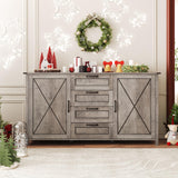 Buffet Sideboard Cabinet with 2 Doors and 4 Drawers for Kitchen