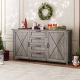 Buffet Sideboard Cabinet with 2 Doors and 4 Drawers for Kitchen