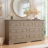 Mid Century Large Chest Storage Dresser Organizer with 7 Drawers