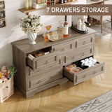 Mid Century Large Chest Storage Dresser Organizer with 7 Drawers