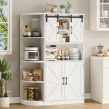 Vabches Farmhouse Pantry Cabinet, Kitchen Pantry Storage Cabinet