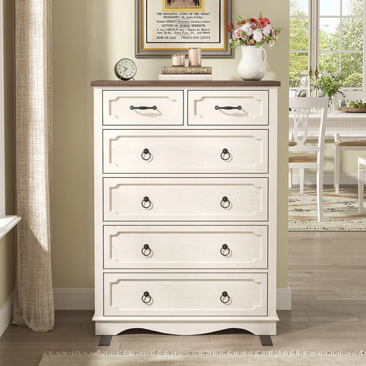 Vabches Farmhouse 43in Tall Chest of Drawers for Bedroom