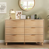 Vabches Chest of Drawer Modern Fluted Storage Cabinet