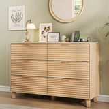 Vabches Chest of Drawer Modern Fluted Storage Cabinet