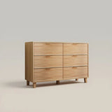 Vabches Chest of Drawer Modern Fluted Storage Cabinet