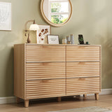 Vabches Chest of Drawer Modern Fluted Storage Cabinet