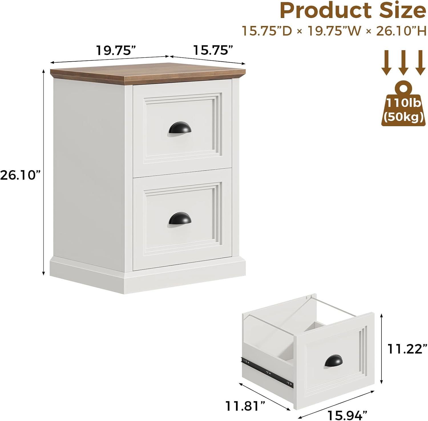 Walnut and White