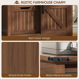 Farmhouse Horizontal Filing Cabinet with Adjustable Shelves