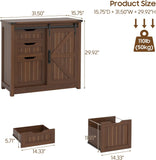 Farmhouse Horizontal Filing Cabinet with Adjustable Shelves