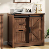 Farmhouse Horizontal Filing Cabinet with Adjustable Shelves