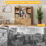 Vabches 4-Cubby Toy Storage Organizer for Living Room