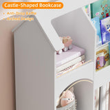 Multi-Functional Toy Storage Organizer with 3-Tier Book Rack