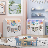 Multi-Functional Toy Storage Organizer with 3-Tier Book Rack