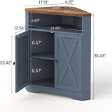 Vabches Small Corner Storage Cabinet with USB Ports and Outlets