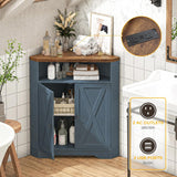 walnut and blue