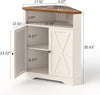 Vabches Small Corner Storage Cabinet with USB Ports and Outlets