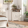 Vabches Small Corner Storage Cabinet with USB Ports and Outlets