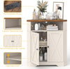 Vabches Small Corner Storage Cabinet with USB Ports and Outlets