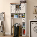 Vabches Toilet Rack with 2 Farmhouse Sliding Barn Doors