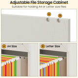 Vabches Farmhouse Executive Desk with 7 Drawers and Storage Cabinet