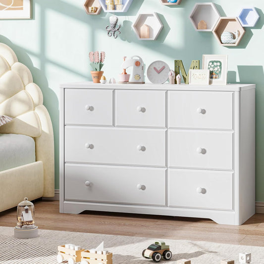 Multi-Functional Wood Large Chest of White Drawers for Bedroom