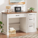 Vabches Farmhouse 4IN Executive Desk with 4 Drawers
