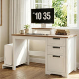 47.2IN Farmhouse Computer Desk with Adjustable File Drawer