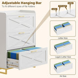 Vabches File Cabinet 3 Drawers Lateral File Cabinet with Charging Station