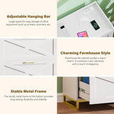 Vabches File Cabinet 3 Drawers Lateral File Cabinet with Charging Station