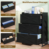 Vabches File Cabinet 3 Drawers Lateral File Cabinet with Charging Station