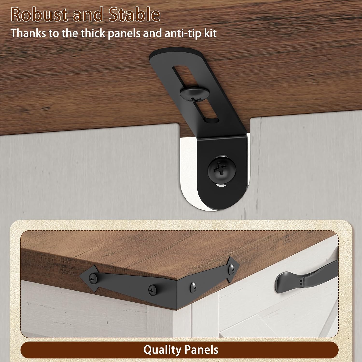 walnut and white