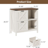 Vabches Wood Printer Stand with Open Adjustable Shelves