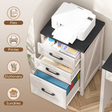 Vabches 3 Drawer Farmhouse Vertical Filing Cabinet