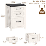 Vabches 3 Drawer Farmhouse Vertical Filing Cabinet