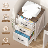 Vabches 3 Drawer Farmhouse Vertical Filing Cabinet