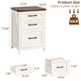 Vabches 3 Drawer Farmhouse Vertical Filing Cabinet