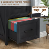 Vabches 2 Drawer Farmhouse Vertical Filing Cabinet for Home Office