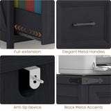 Vabches 2 Drawer Farmhouse Vertical Filing Cabinet for Home Office