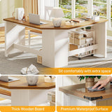 Vabches Farmhouse 50.39in L Shaped Executive Desk