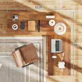 Vabches Farmhouse 50.39in L Shaped Executive Desk