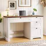Multifunctional Wood Computer Desk with Storage for Home Office
