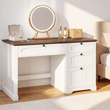 Multifunctional Wood Computer Desk with Storage for Home Office