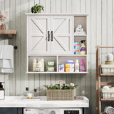 Bathroom Wall Cabinet Over The Toilet Storage Cabinet with Barn Door