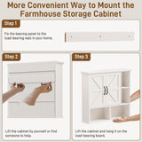 Bathroom Wall Cabinet Over The Toilet Storage Cabinet with Barn Door